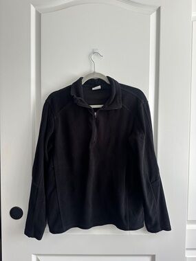 Alpine Black Quarter-Zip Fleece Pullover